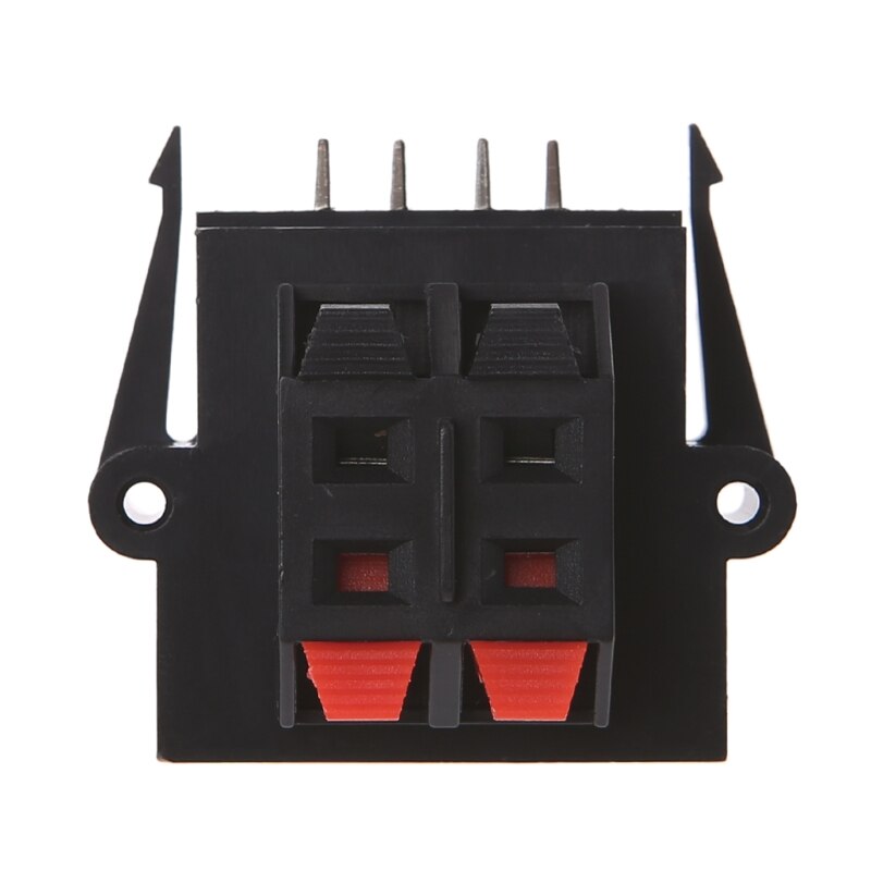 4 Way 2 Row Push Release Connector Strip Block Plate Stereo Speaker Terminal 20CB