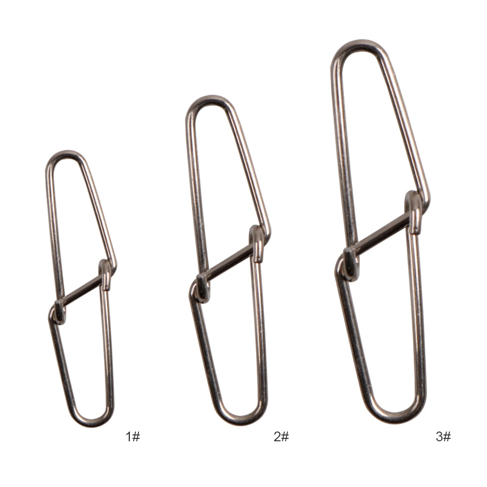 5pcs Snap Pins Fishing Tackle Accessories Stainless Steel Fishing Snaps Fastlock Clips Lures Hooks Safety Connector