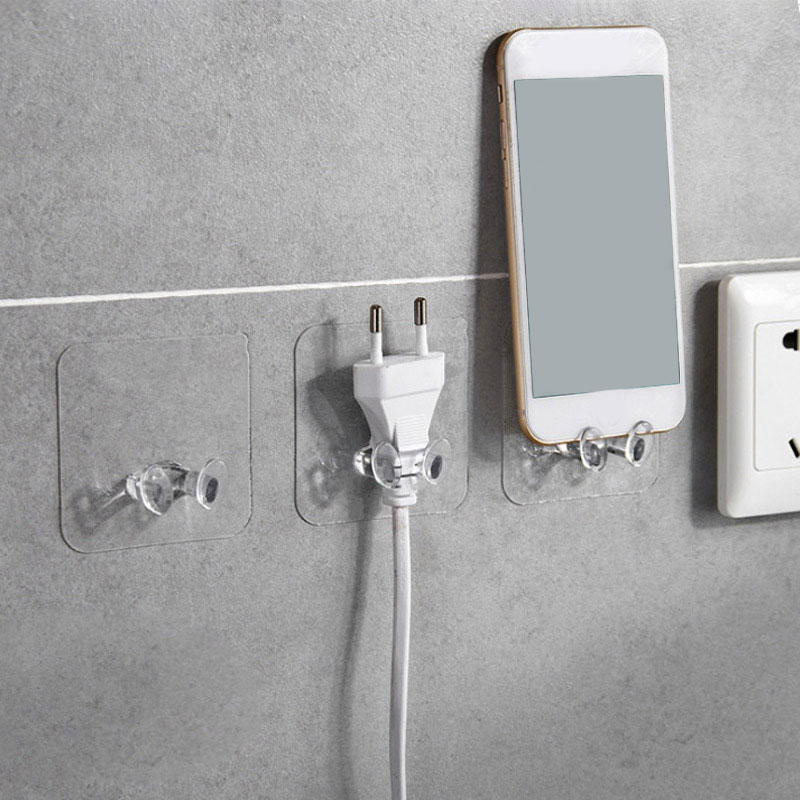 Pvc Hook Wall Storage Hook Glue Home Storage Organizer Storage Hook for Power Plug Wall Adhesive Hanger Hook Storage Artifact
