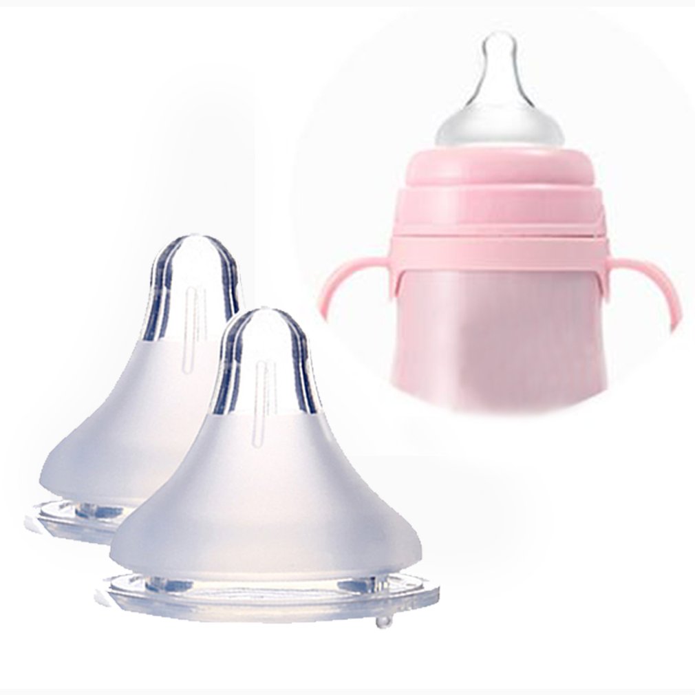 Silicone Gel Milk Feeding Bottle Pacifier Thick Matte Baby Infant Teether Care Teat Breast Nipple Circular Crossing Hole