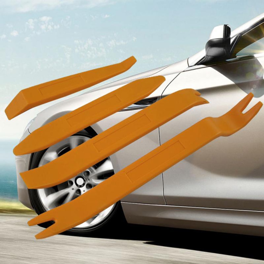 4pcs Auto Trim Removal Tool Dash Radio Audio Installer Car Automobile Radio Panel Removal Tool Door Clip Refitting Set