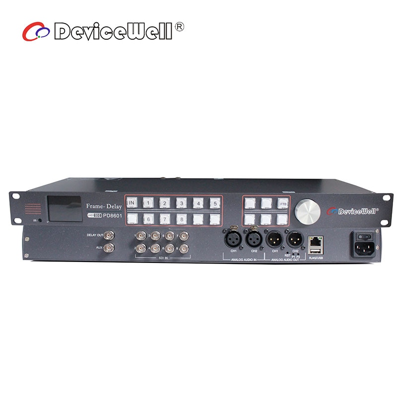 DeviceWell PD8601 8 Channel SDI Input 2 Channel SDI Output AV Audio Video Delayer