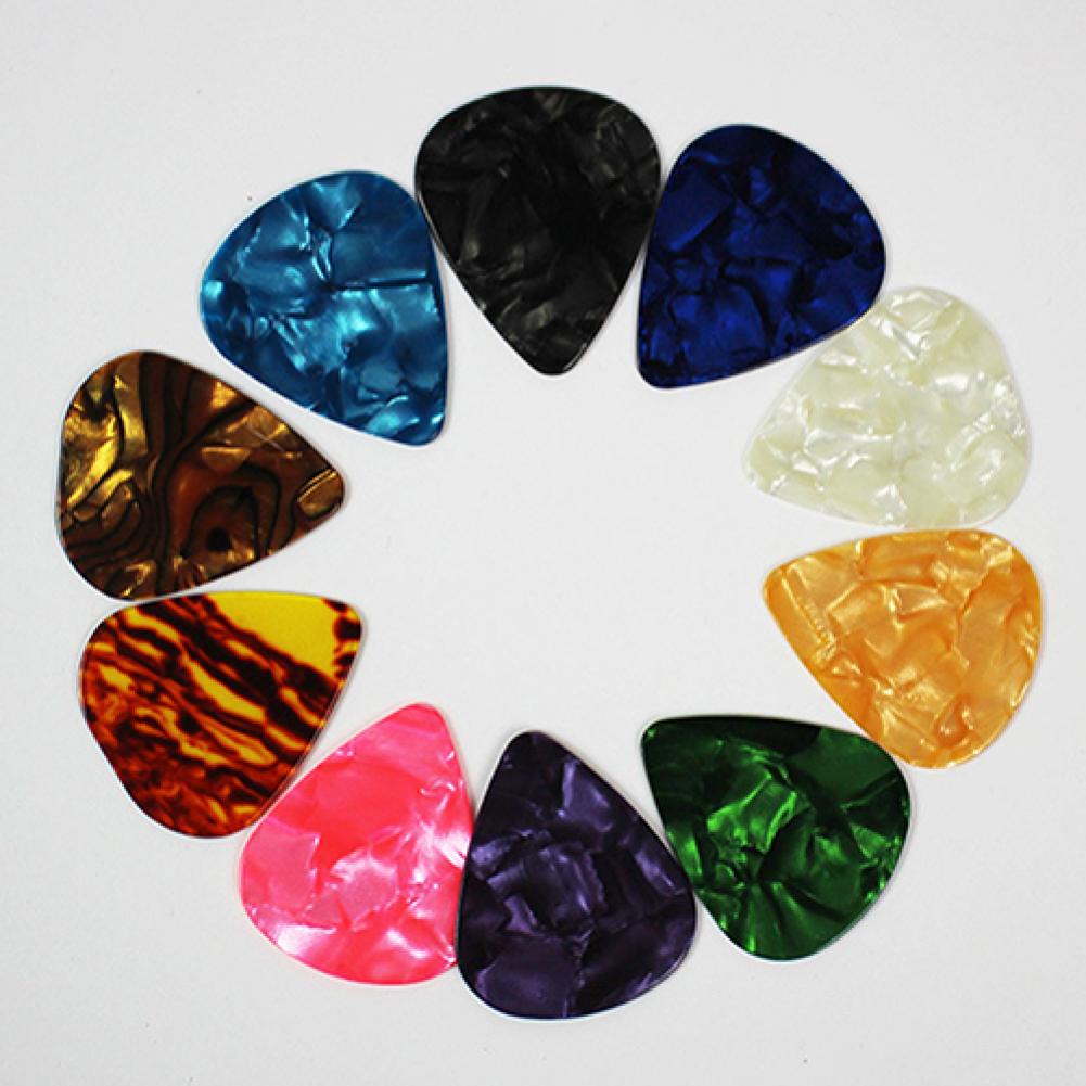 10PCS Colorful Thin Universe Star Guitar Picks Retro Starry Sky Pattern Guitar Strap Plastic Picks Guitar 0.46mm 0.71mm 1mm