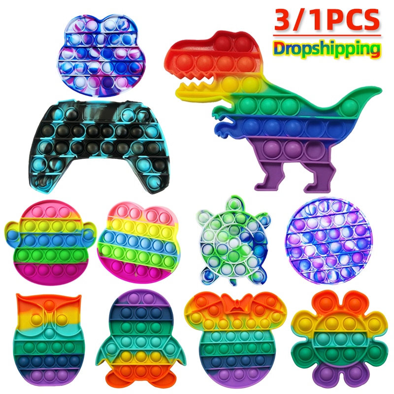 Hot Push Bubble Fidget Toy Antistress Toys For Adult Children Push Bubble Figet Sensory Toy Squishy Jouet Pour Autiste антистрес