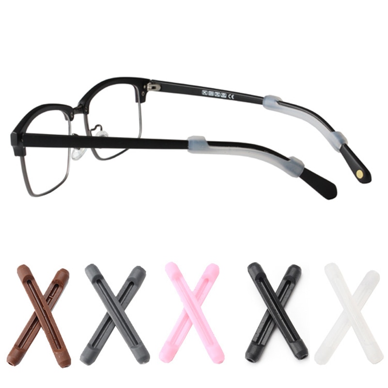 1 Pair Glasses Leg Cover Anti Slip Silicone Glasses Ear Hooks for Kids Adults Round Grips Eyeglasses Sports Temple Tips Ear Hook