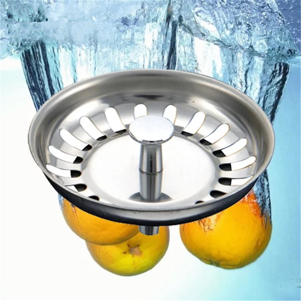 Kitchen High Quality 1pc 304 Stainless Steel Kitchen Sink Strainer Stopper Waste Plug Sink Filter Bathroom Basin Sink Drain