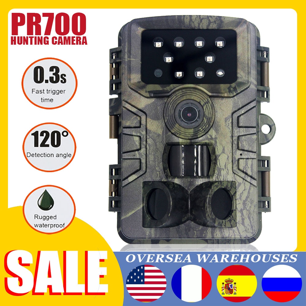 Trail Camera 20MP 1080P Waterproof PIR Infrared Hunting Camera With Night Vision Wildlife Cam Surveillance Tracking Camera PR700