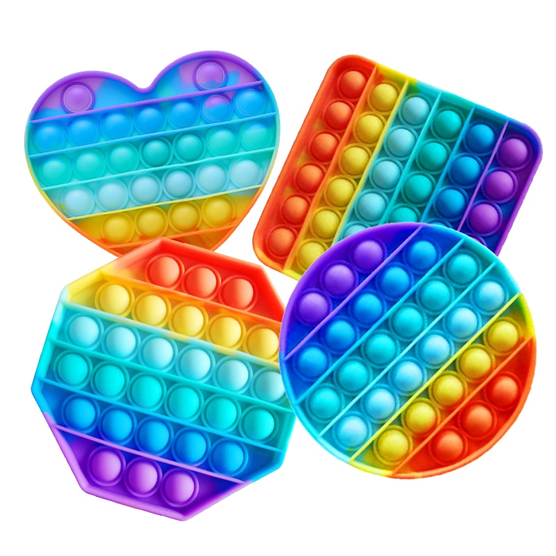 New Fidget Toys Push Bubble Sensory Hot Adult Stress Relief Tabletop Anti-stress Pops It Soft Squeeze Decompression Toys