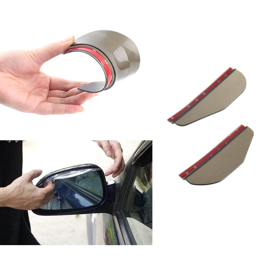 Universal Rear Mirror Rain Board Eyebrow Visor PVC Back Mirror Rain Shade Shield Water Guard For Car Truck