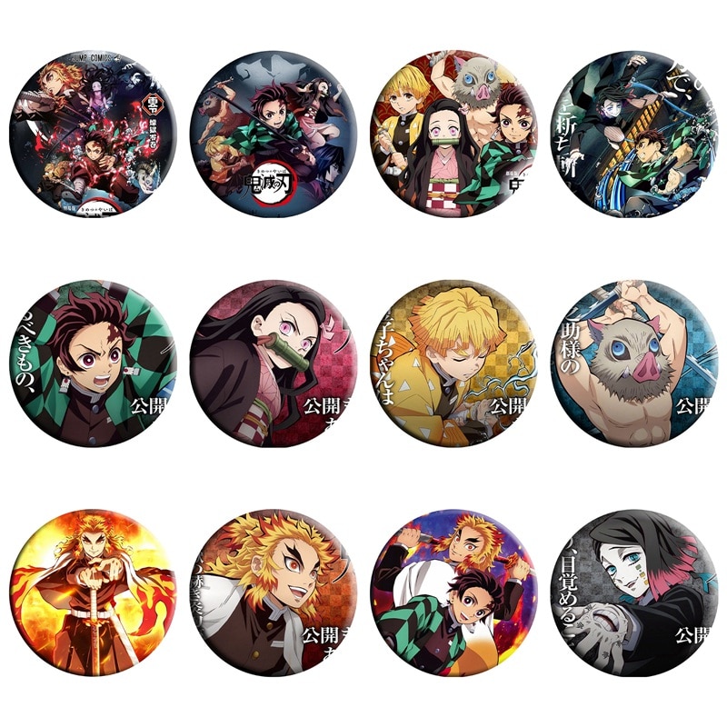 2021 Anime Demon Slayer Blade "Infinite Train" new badge For Women/Men Clothing Enamel Pins Jewelry Accessories Gift 5.8cm