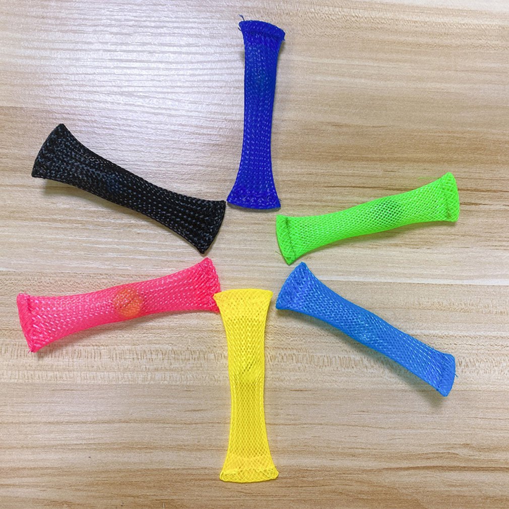 Sensory Toys Marbles Ball Autism ADHD Anxiety Therapy Toys EDC Stress Relief Hand Fidget Toys Braided Mesh Easy Bend With Marble