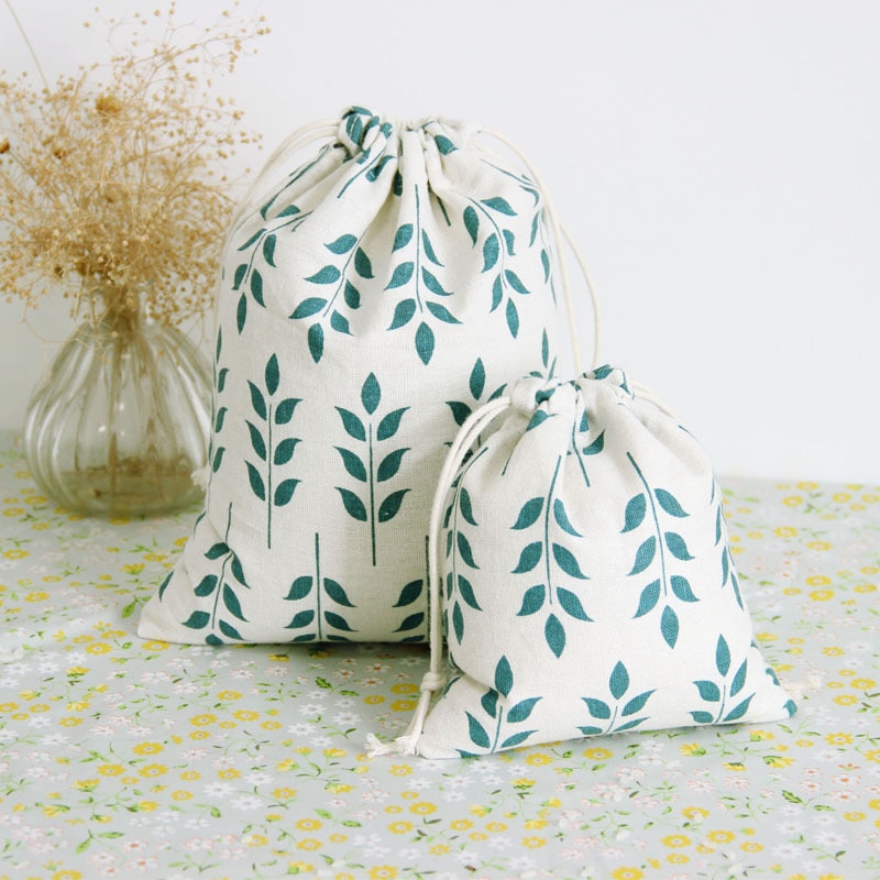 Cotton Linen Drawstring Bag Travel Home Storage Clothes Shoes Organizer Bags Women Portable Package Drawstring Gifts Pouch