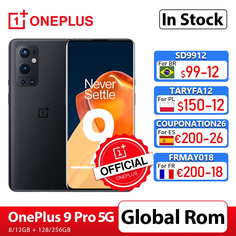 OnePlus 9 Pro 5G Smartphone 8GB 128GB Snapdragon 888 120Hz Fluid Display 2.0 Hasselblad 50MP Ultra-Wide OnePlus Official Store