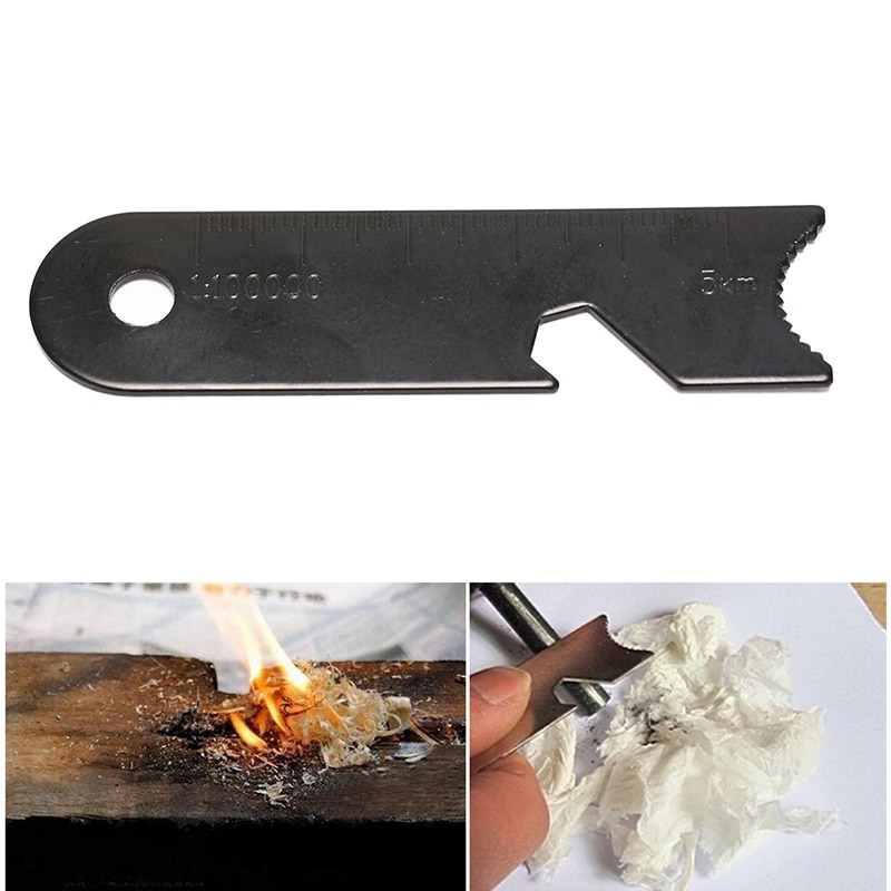 Hot Sale Useful Outdoor Camping Hiking Survival Flint Scraper Square Type Outdoor Survival Tool