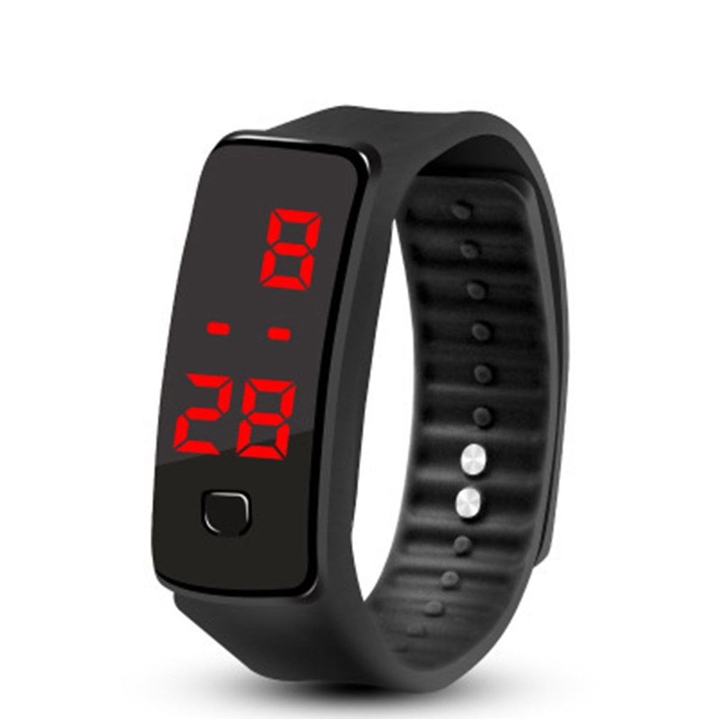 Multicolour LED Silicone Wristband Bracelet Light weight Soft Fashion Fitness clock Sports Band Watch For Men Women