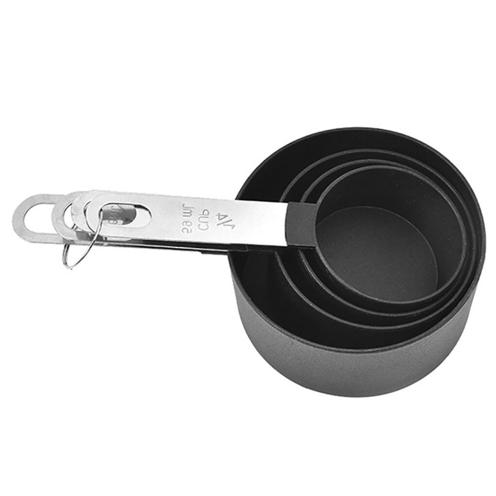 Hot Sale 4PCS/Set Multi Purpose Spoons/Cup Measuring Tools PP Baking Accessories Stainless Steel Handle Kitchen Gadgets