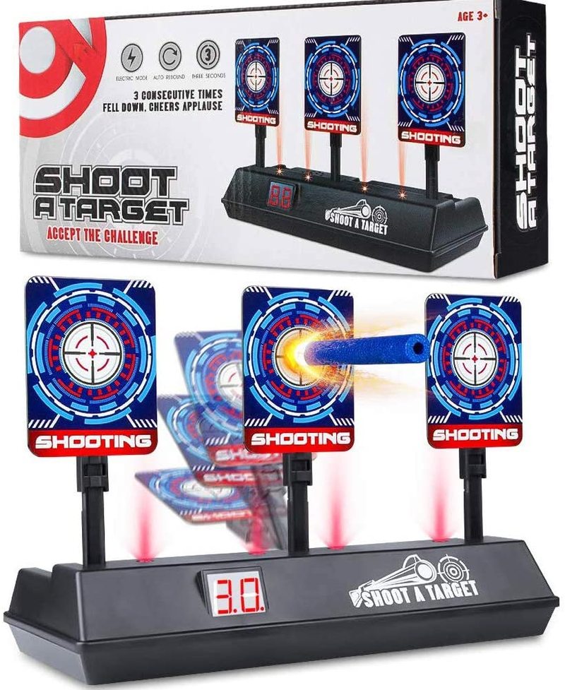 Precision Scoring Auto Reset Electric Target for Nerf Toys Outdoor Sports Fun Toys EVA Bullet Gun Toy Accessories Kids Gift Pdw