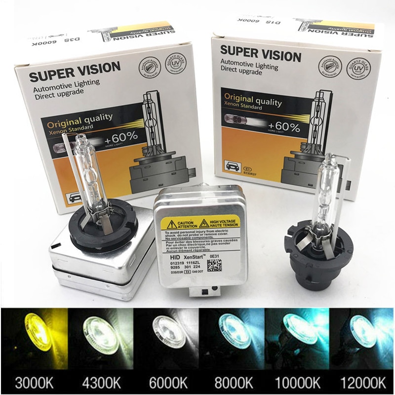 2PCS HID Bulb CBI HID Xenon Headlight D1S D2S D3S D4S D1R D2R D3R D4R Xenon Lamp Light 4300K 5000K 6000K 8000K 10000K 12V 35W