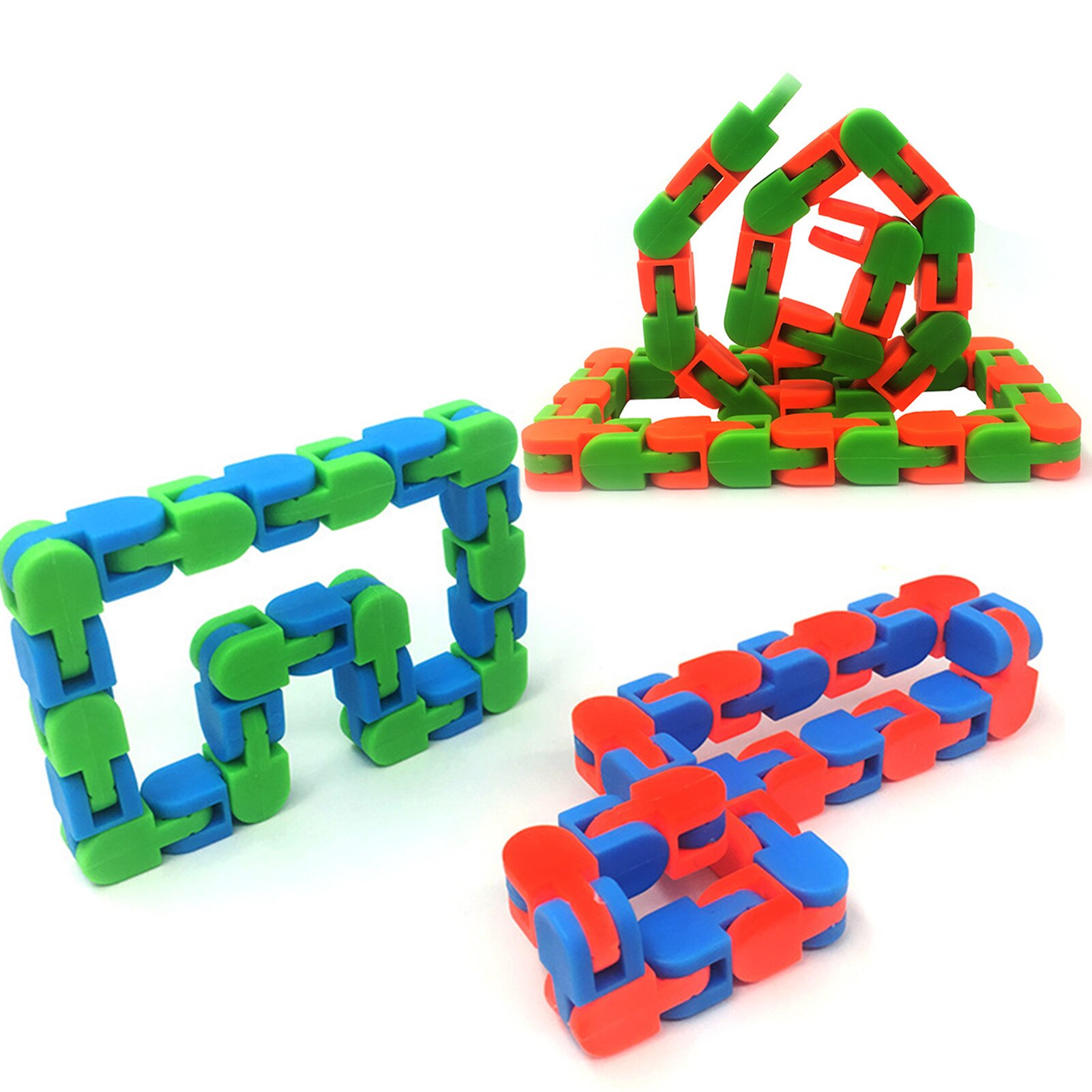 Colorful Fidget Toys Wacky Tracks Stress Relief Sensory Toy Snap And Click Fidget Toys Educatiaon Fidget Stress Puzzle Funny Toy