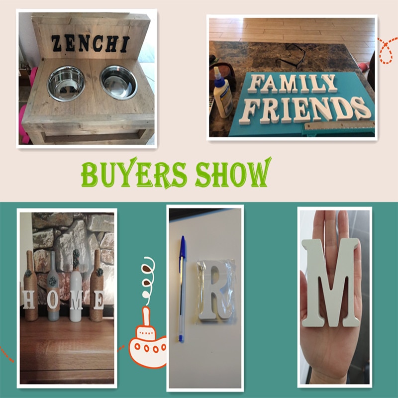1pc Small Diy Freestanding Wood Wooden Letters A-Z White Alphabet Wedding Birthday Party Home Decorations Wooden Alphabet