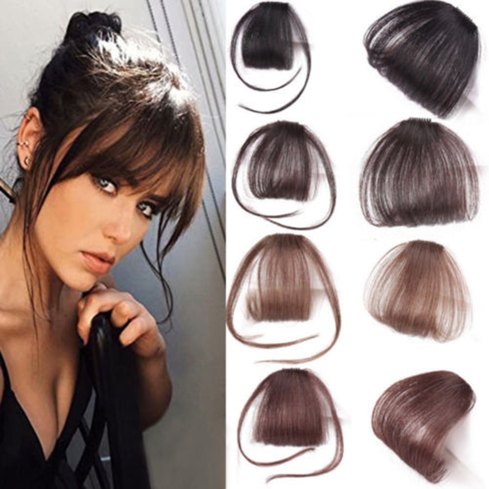 1pcs High Quality Hair Clips Fringe Hair Pieces False Synthetic Hair On The Clips Front Neat Bang Good Hair Styling Accessories