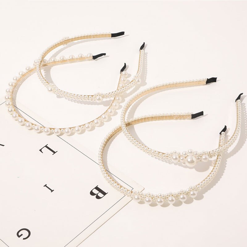 Simulation Pearl Hair Hoop Sweet Fairy Women Grils Fashion Simple Style Head Hoop Elegant 1PCS Pearl Hair Hoop Hair Ornament