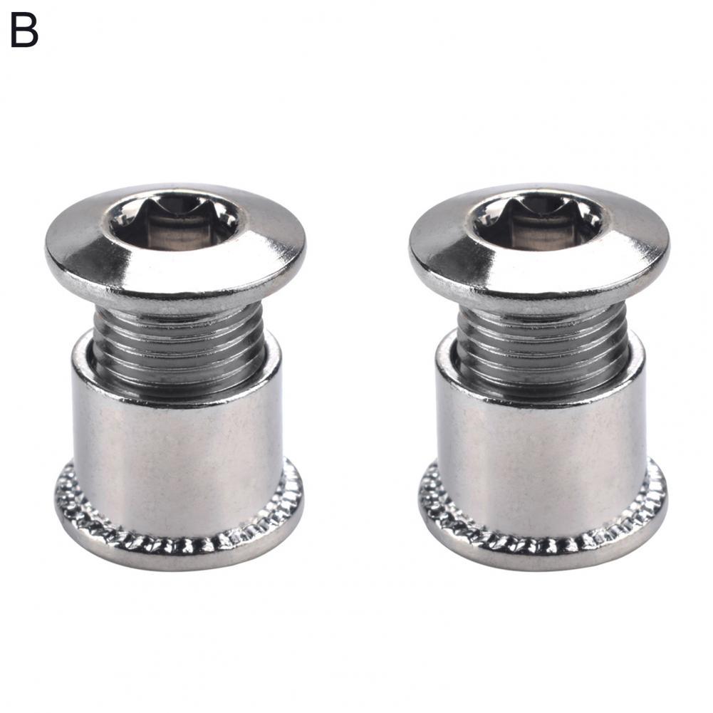 2Pcs Strong Steel Bicycle Chainwheel Bolts Crankset Sprocket Screws for Road Mountain Bike Bicycle Screws