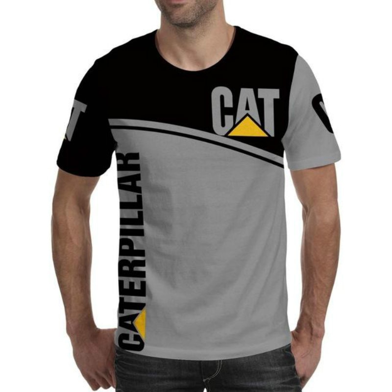 CAT print T-shirt men's and women's fashion short-sleeved T-shirts 2021's hottest new summer cool praise
