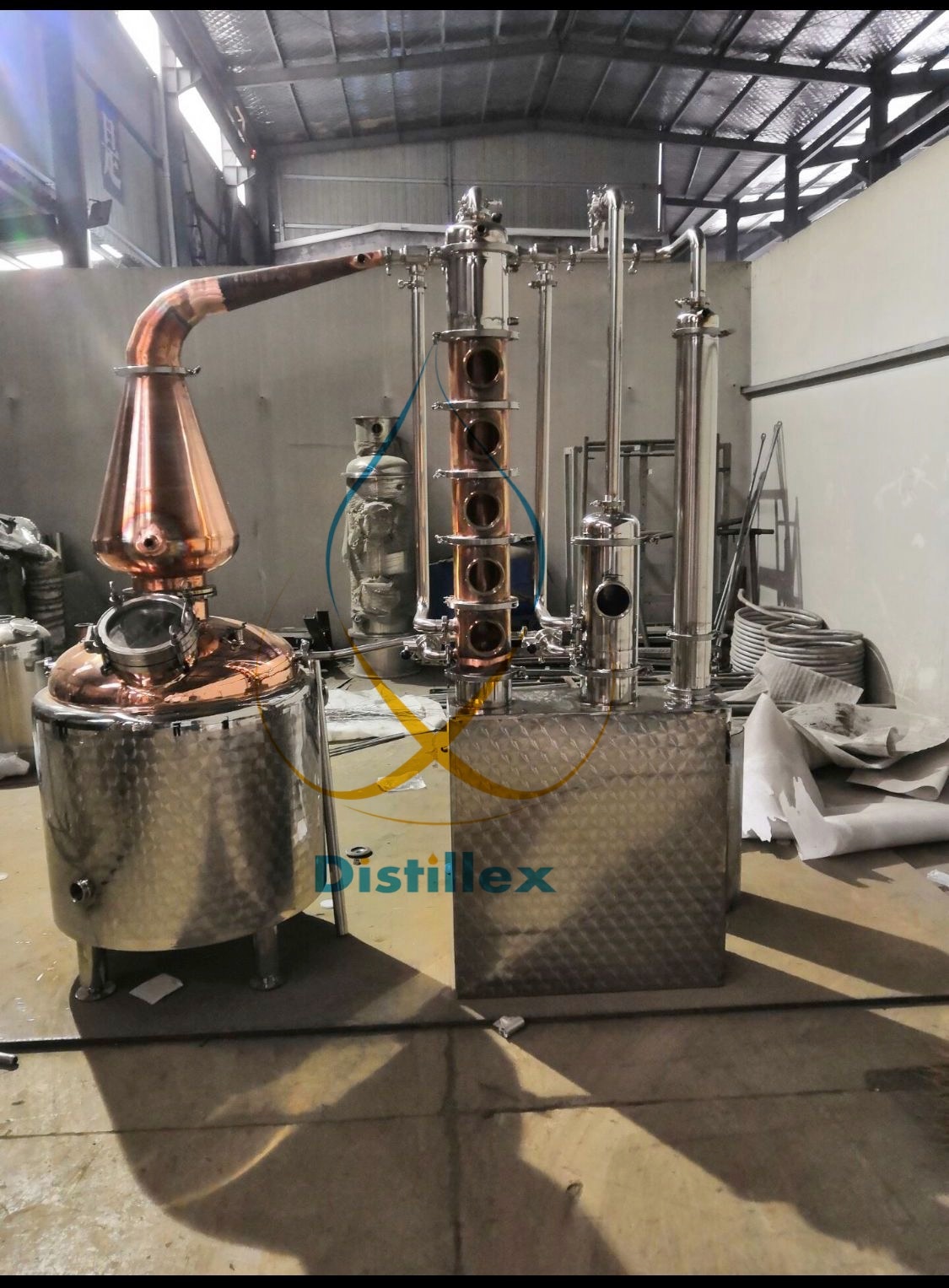 250L Moonshine still steam jacket copper boiler and 6" column Copper bubble plates, Moonshine Still