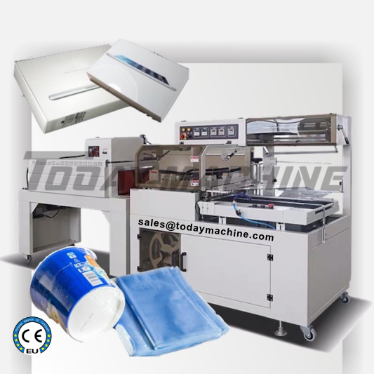 Semi Automatic POF Film Sealer Carton Box Case 2 In 1 L Bar Sealing Heat Shrink Tunnel Wrap Packaging Machine