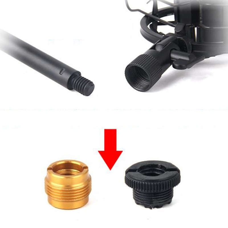 2pcs Microphone Screw Adapter 3/8 Inch Female to 5/8 Inch Threaded Nut Screws