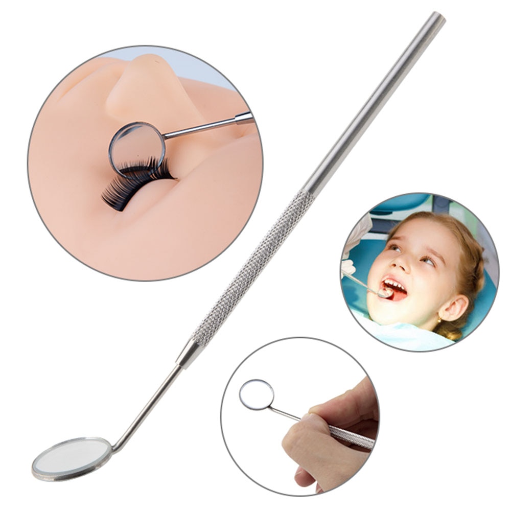 Stainless Steel Ear Wax Cleaning Tools Mirror Instruments Mouth For Checking Eyelash Extension Applying Eyelash ToolsTeeth Tooth