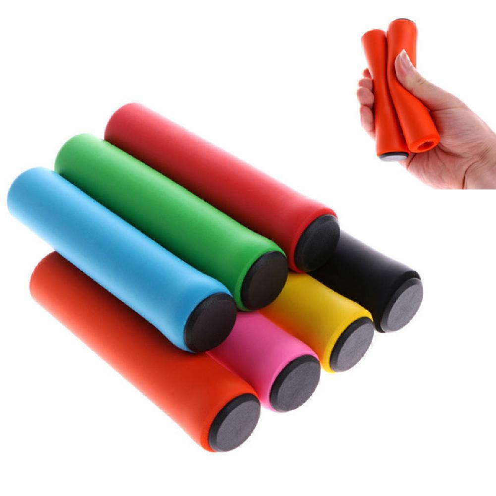 1 Pair Ultra-Light Non-Slip Soft Silicone Handlebar Grip Mountain Bike Bicycle Sponge Covers