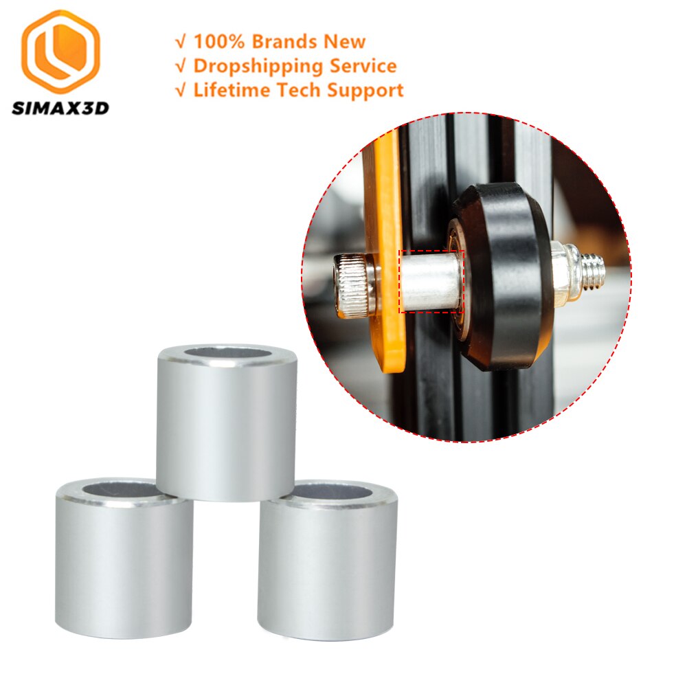 SIMAX3D 20PCS Openbuilds Aluminium Spacer Bore 5MM V-slot Isolation Column Separate Pillar Quarantine Reprap for 3D Printer Part