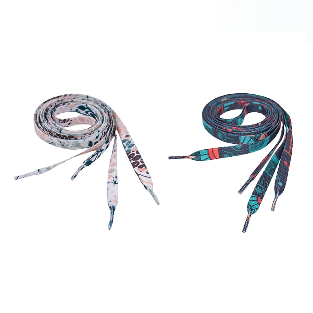 Fashion Printed Shoelace Decoration Pattern Colored Shoe Laces Flat Shoelace Fashion Ethnic Style Sneakers Shoe Lace Strings New