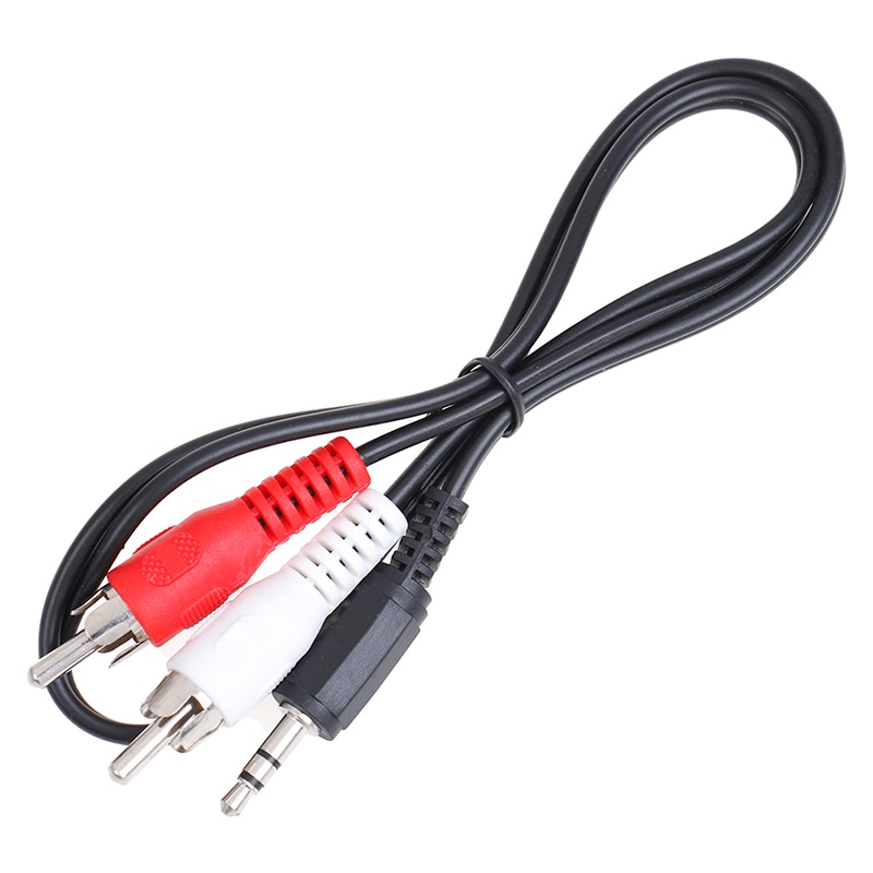 Hot 0.5M 3.5mm Jack To 2 RCA Audio Cables 3.5 Male Gold Plated Coaxial Aux Cable For Laptop TV DVD Amplifier