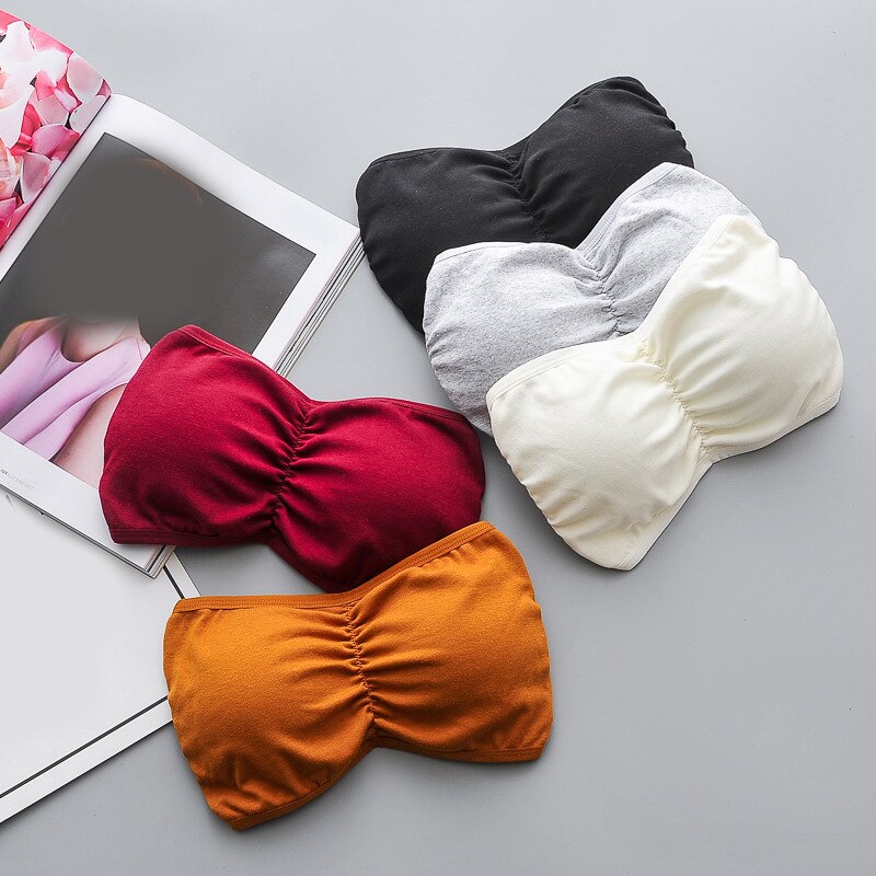 New Strapless One Piece Women's Tube Top Seamless Bra Underwear Base Undershirt Off Shoulder Boob Female Chest Wrap Brassiere