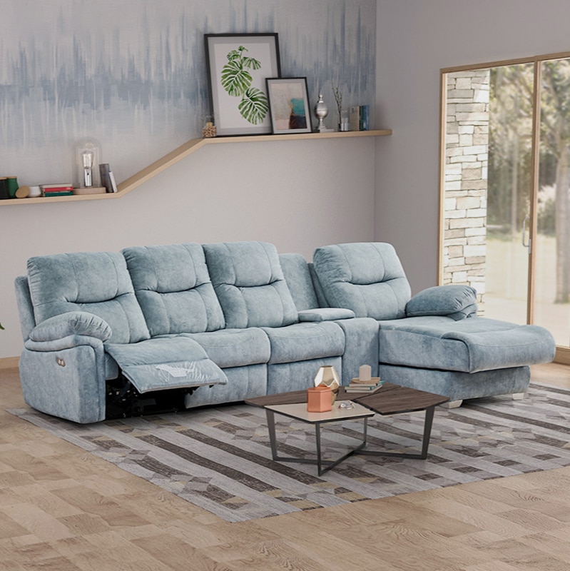 Modern minimalist first-class space sofa cabin no-wash technology fabric sofa electric multifunctional sofa living room assembly