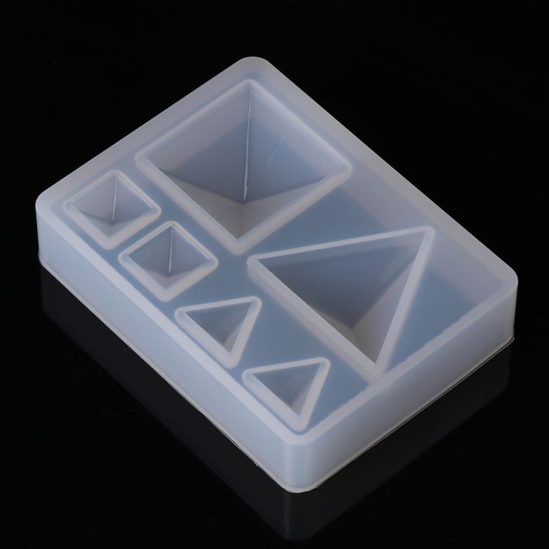 Silicone Mold DIY Geometric Triangle Mirror Craft Jewelry Making Decorative Cake A0KD