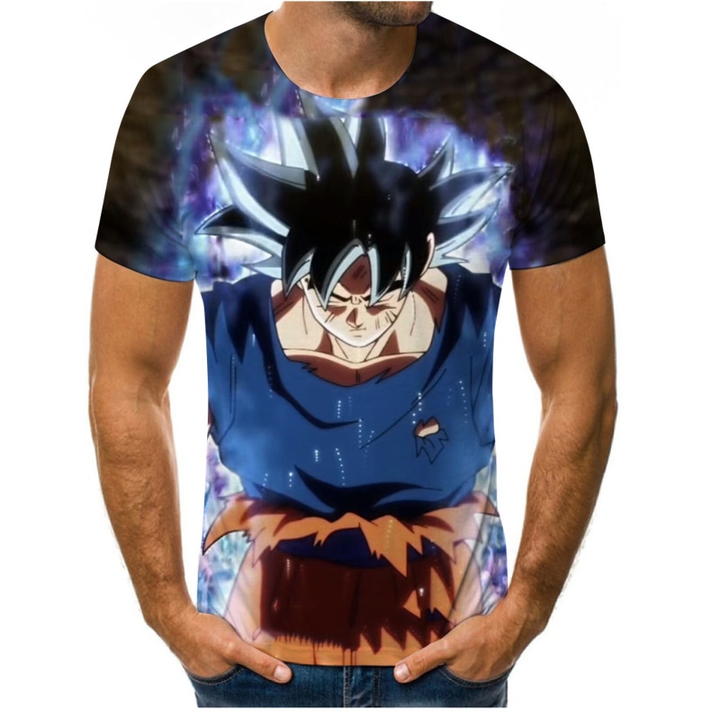 2021 summer new men's short-sleeved top T-shirt 3D cartoon anime print men's and women's summer T-shirt casual style top