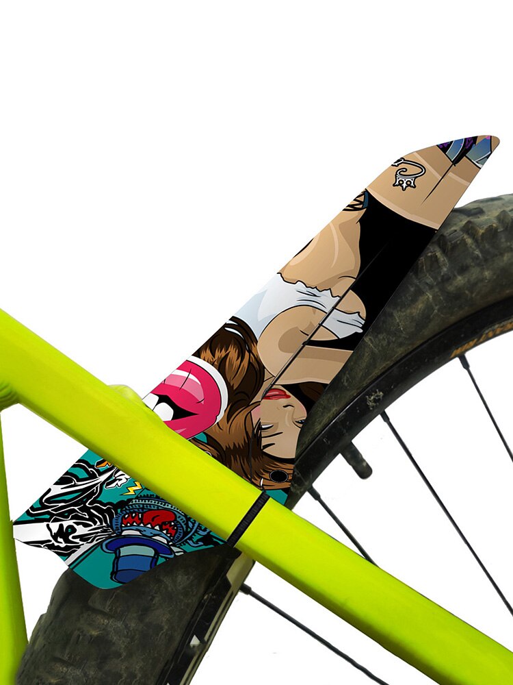 1pcs MTB Mountain Road Bicycle Fender Bike Front Rear Mudguard Cycling Rainplate Material Bicycle Accessories With Cable Ties