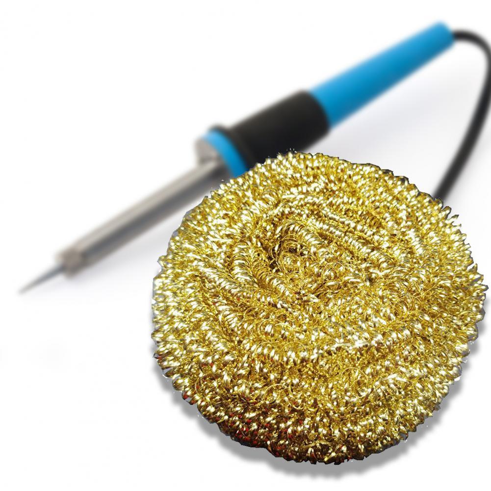 5Pcs Solder Iron Tip Cleaning Ball Ball Shape Durable Copper Welding Cleaning Wire Ball Soldering stronger cleaning less hurt