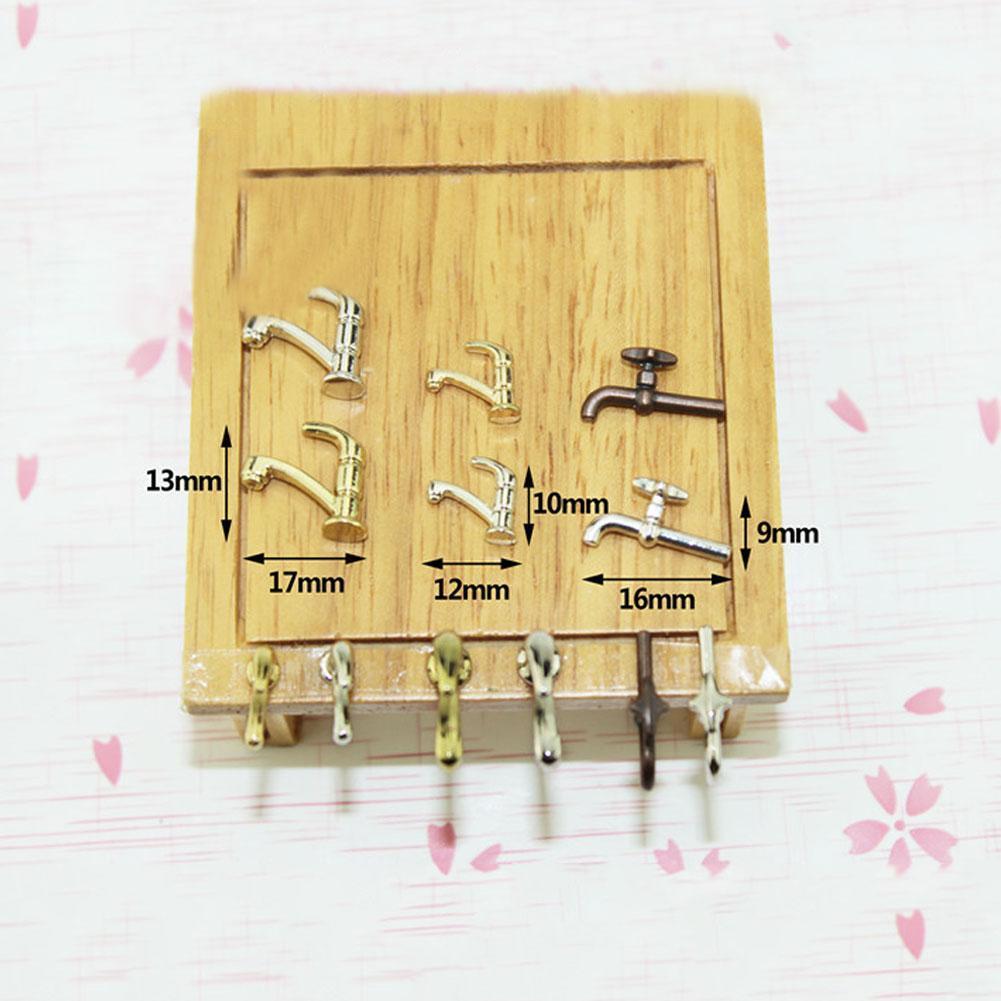 Dongzhur New 1:12 Cute For MINI Dollhouse Miniature Faucet Adornment Fitting Kids Mini Gifts Furniture Toys Kitchen G0L4