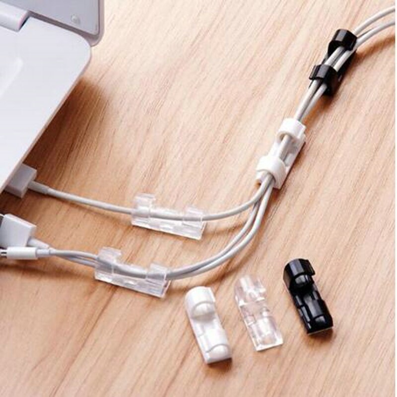 Cable Holder Cable Organizer Earphone Cable Winder Organizer Flexible USB Line Winder Wire Management Clips Stand Cables Headset
