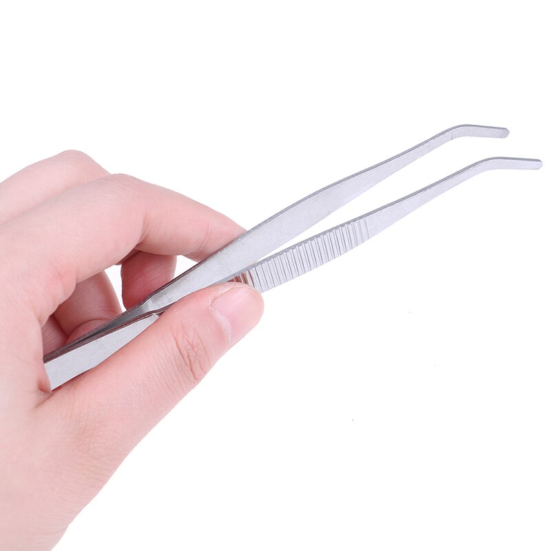 New 12.5/14/16/18/20/25/30cm Stainless Multifuctional Steel Elbow Tweezers Aquarium Clear Clip Tool Medical Repair Tools Hot
