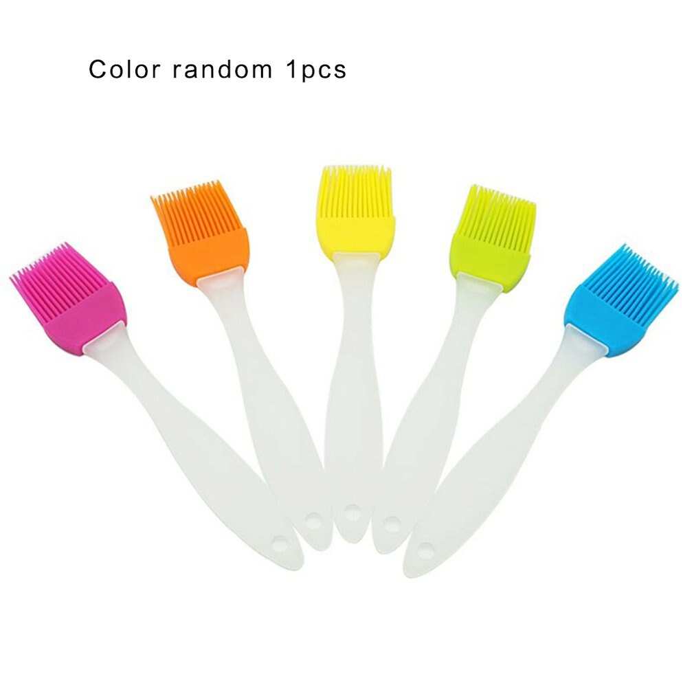 1pc Food Grade Silicone High Temperature Resistant Barbecue Brush Butter Brush Oil Brush Seasoning Brush Color Random