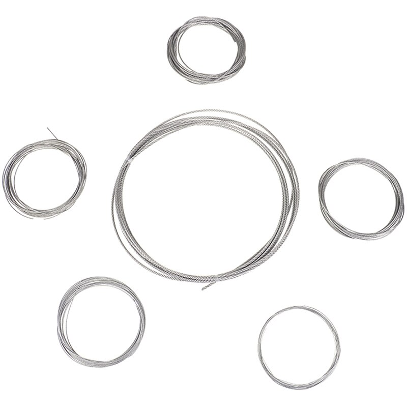 5m 304 Stainless Steel Soft Wire Rope Soft Fishing Lifting Cable Clothesline Structure Diameter 0.5mm 1mm1.2mm1.5mm2mm