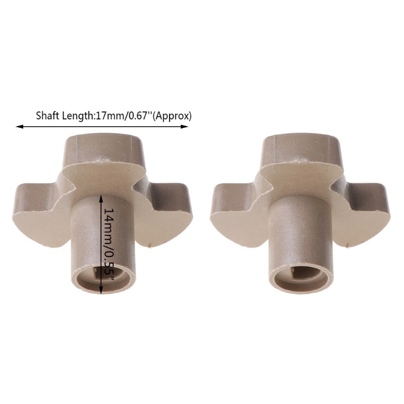 2Pcs 14mm Microwave Oven Turntable Roller Guide Support Coupler Tray Shaft A0NC