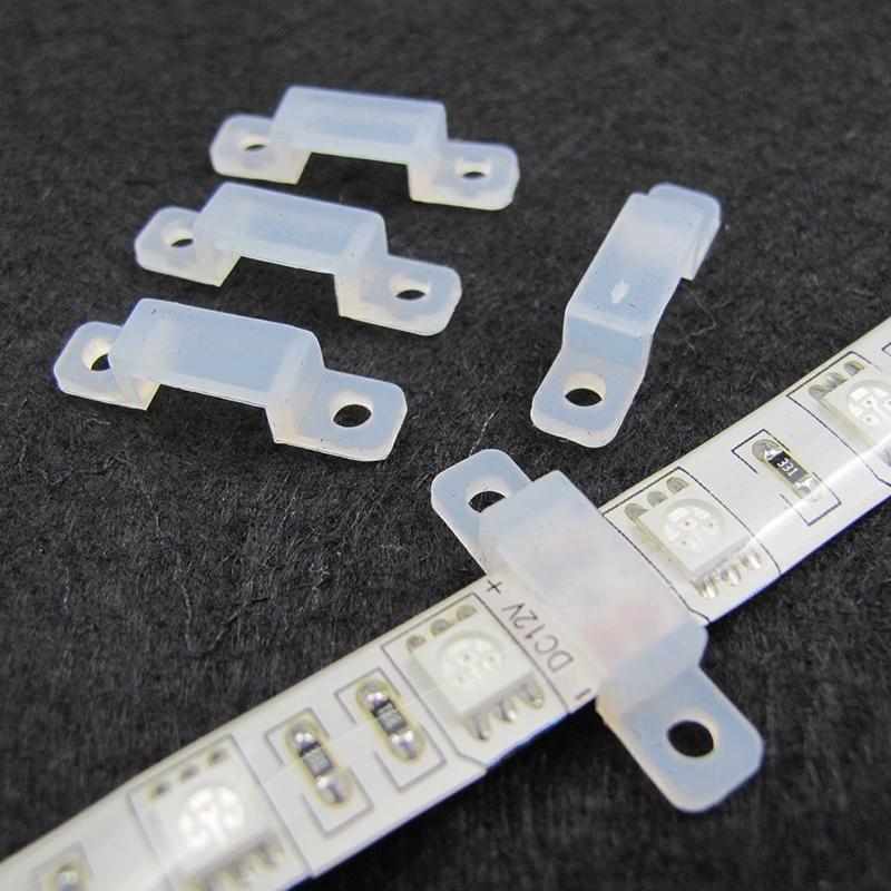 10Pcs Silicone LED Strip Holder Fixing LED Strips Light Clip Flexible LED Strip Lights For 12CM Width SMD 5050 5630 RGB