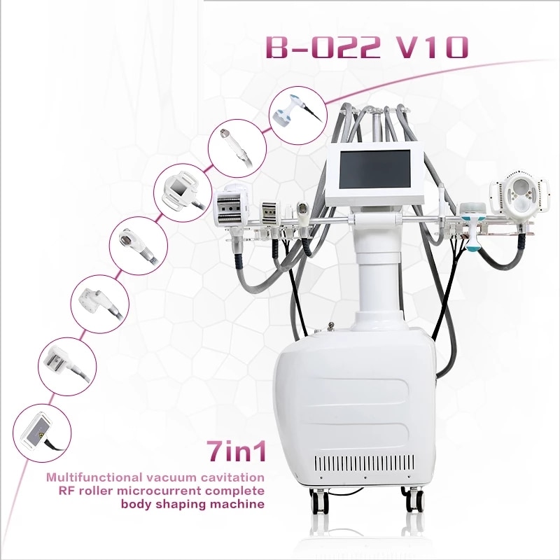 Multifunctional Vshape Weight lose v10 Vertical Vacuum Roller Massage Ultrasonic Cavitation Body Slimming Machine Candle Shape